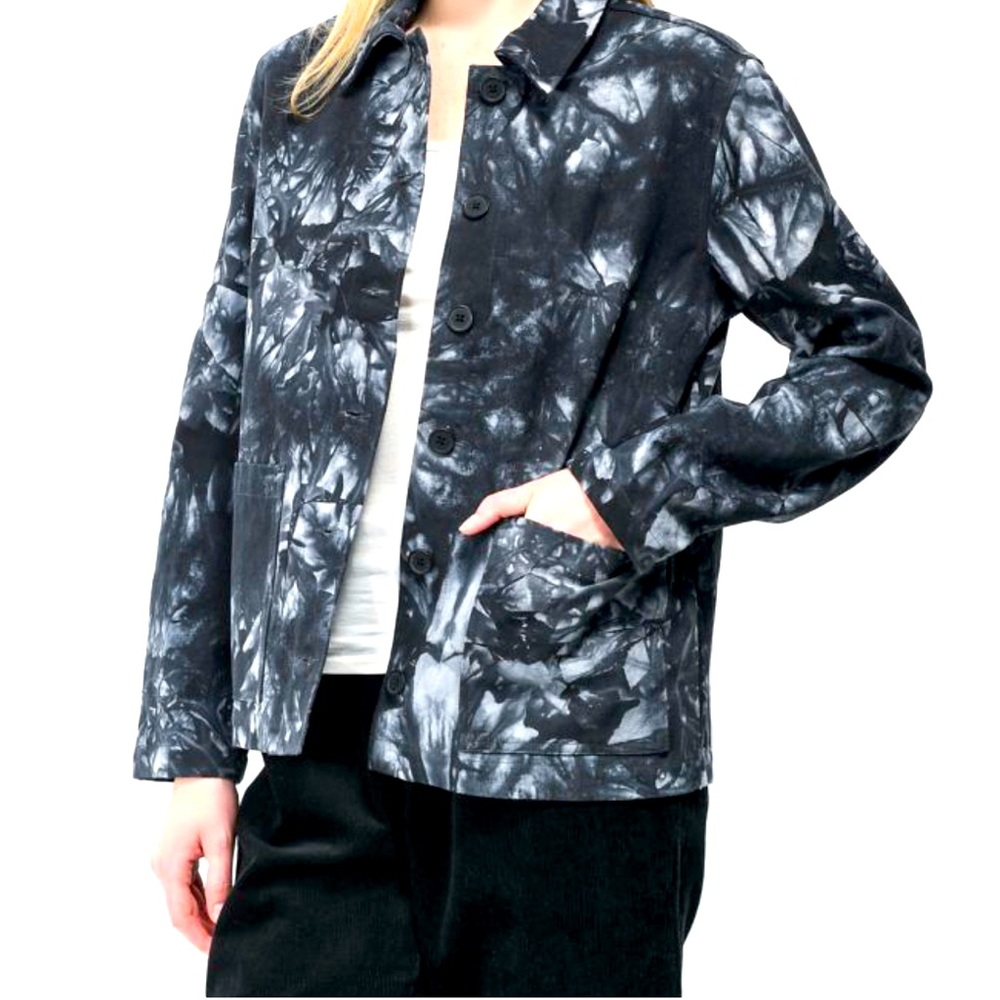 Empyre Auden black tie dye canvas jacket womens medium
